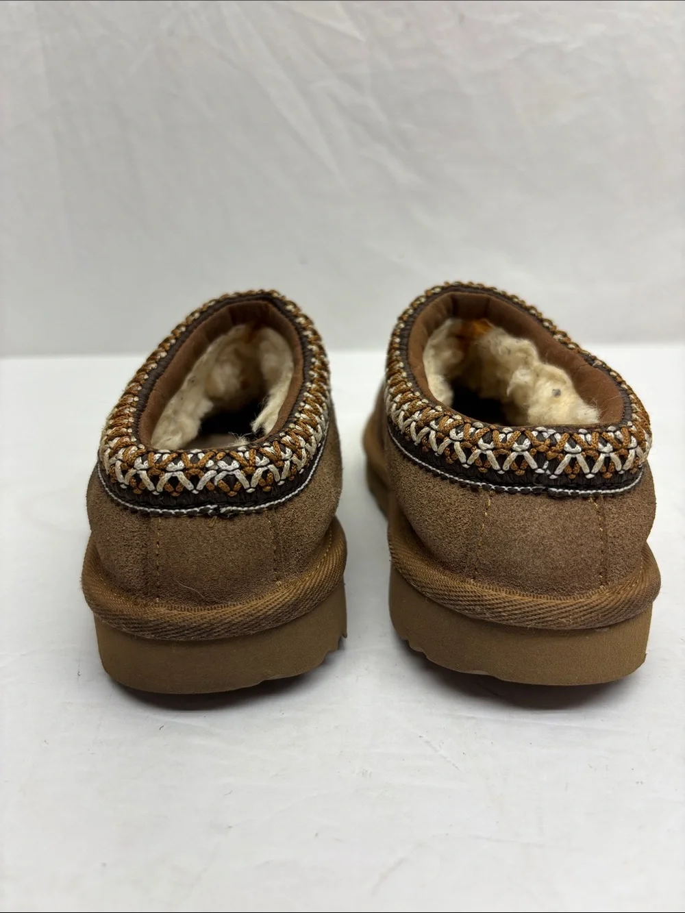 UGG Cozy Chestnut Suede Slip-On Slippers, SZ 11 for toddler, box 62